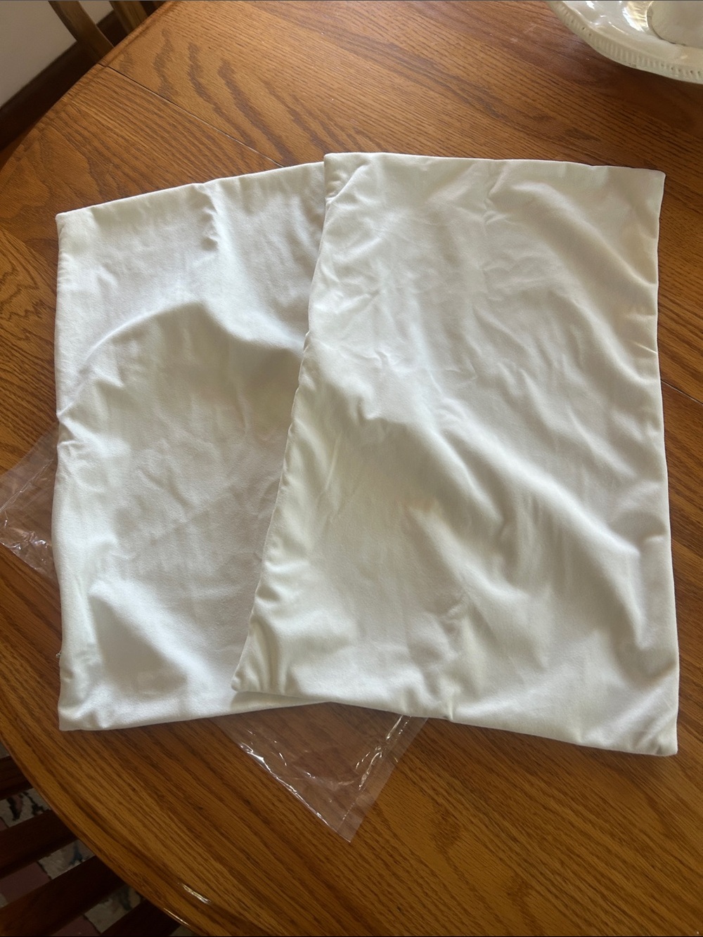White Satin Pillowcase Set - Soft Shiny Finish